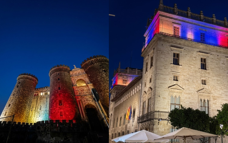 España e Italia se iluminan con el tricolor venezolano en solidaridad 